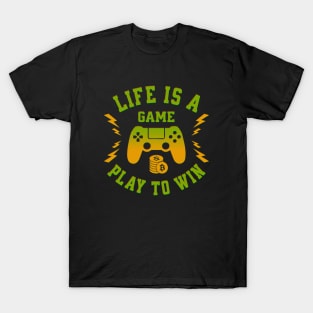 life is a game, game controller, bitcoin T-Shirt